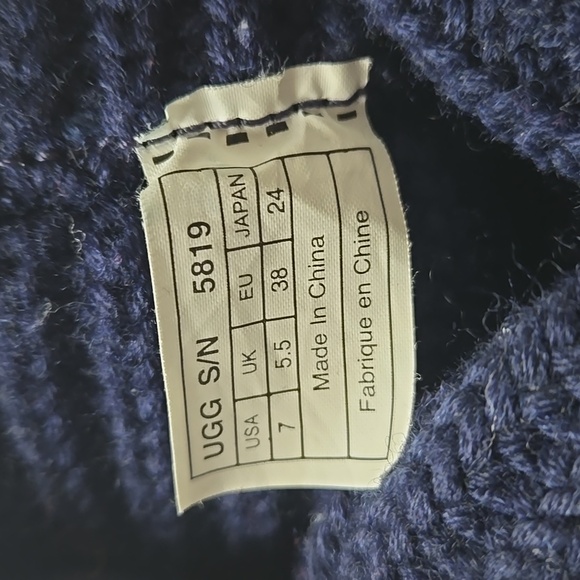 Ugg‎ Navy Blue Cardy Knit Tall Boots - Picture 6 of 8